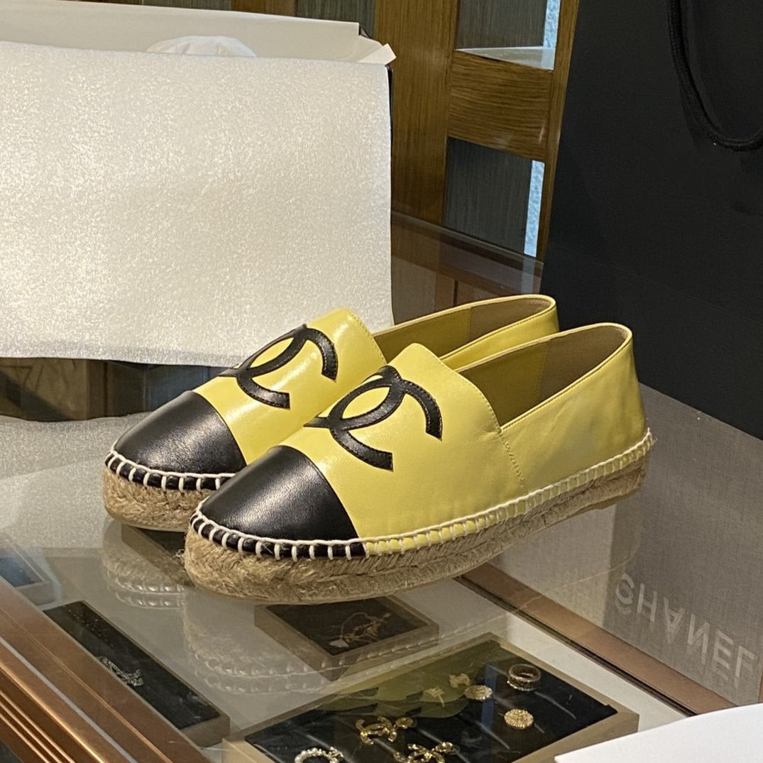 zCHANE.L Espadrilles Yellow Black Lambskin