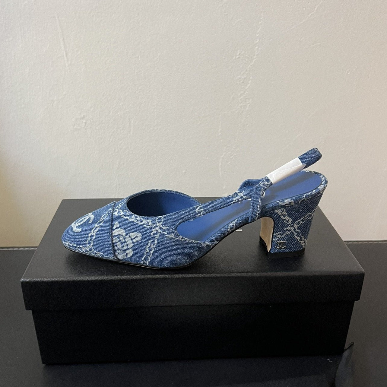 zCHANE.L High Slingbacks Blue Denim