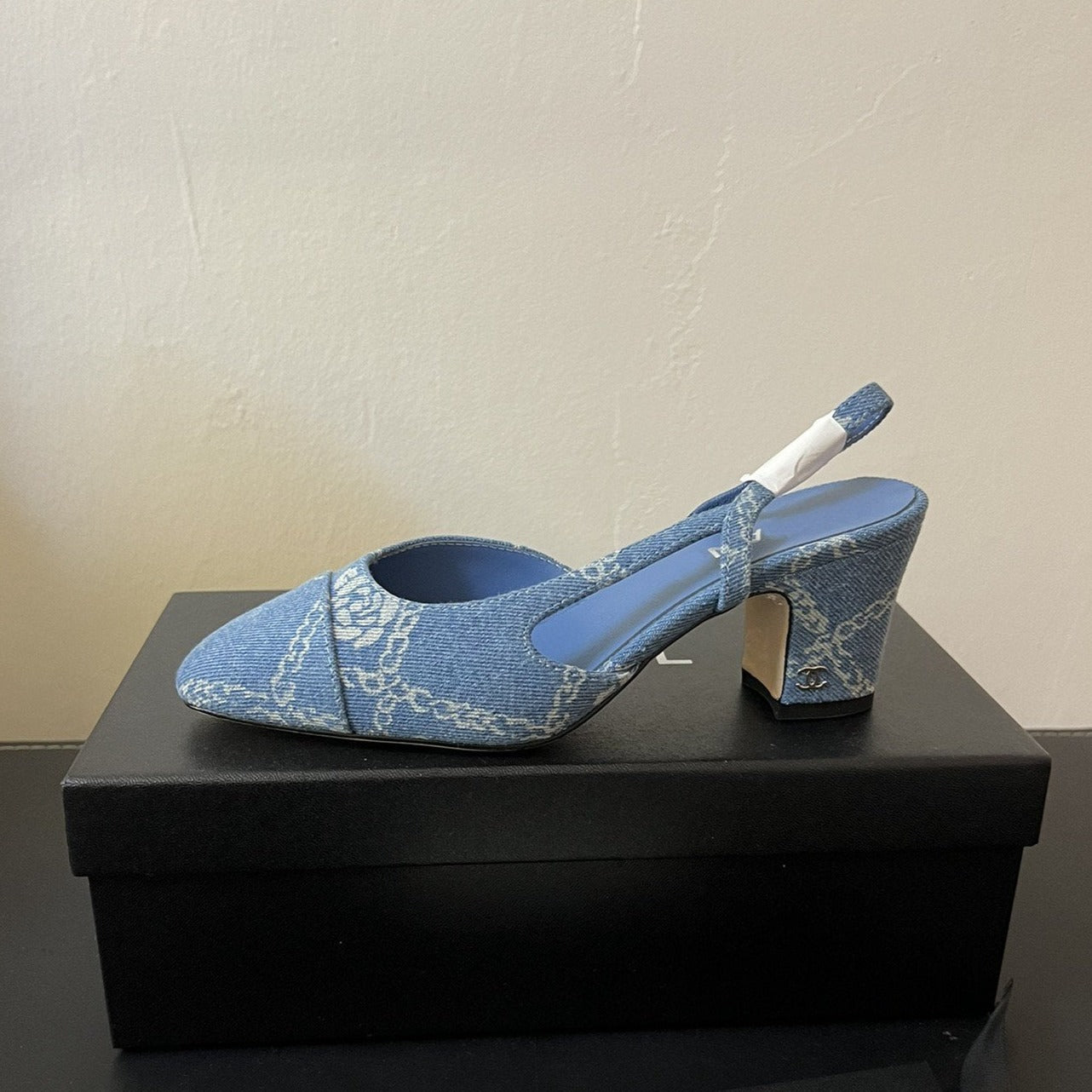 zCHANE.L High Slingbacks Light Blue Denim