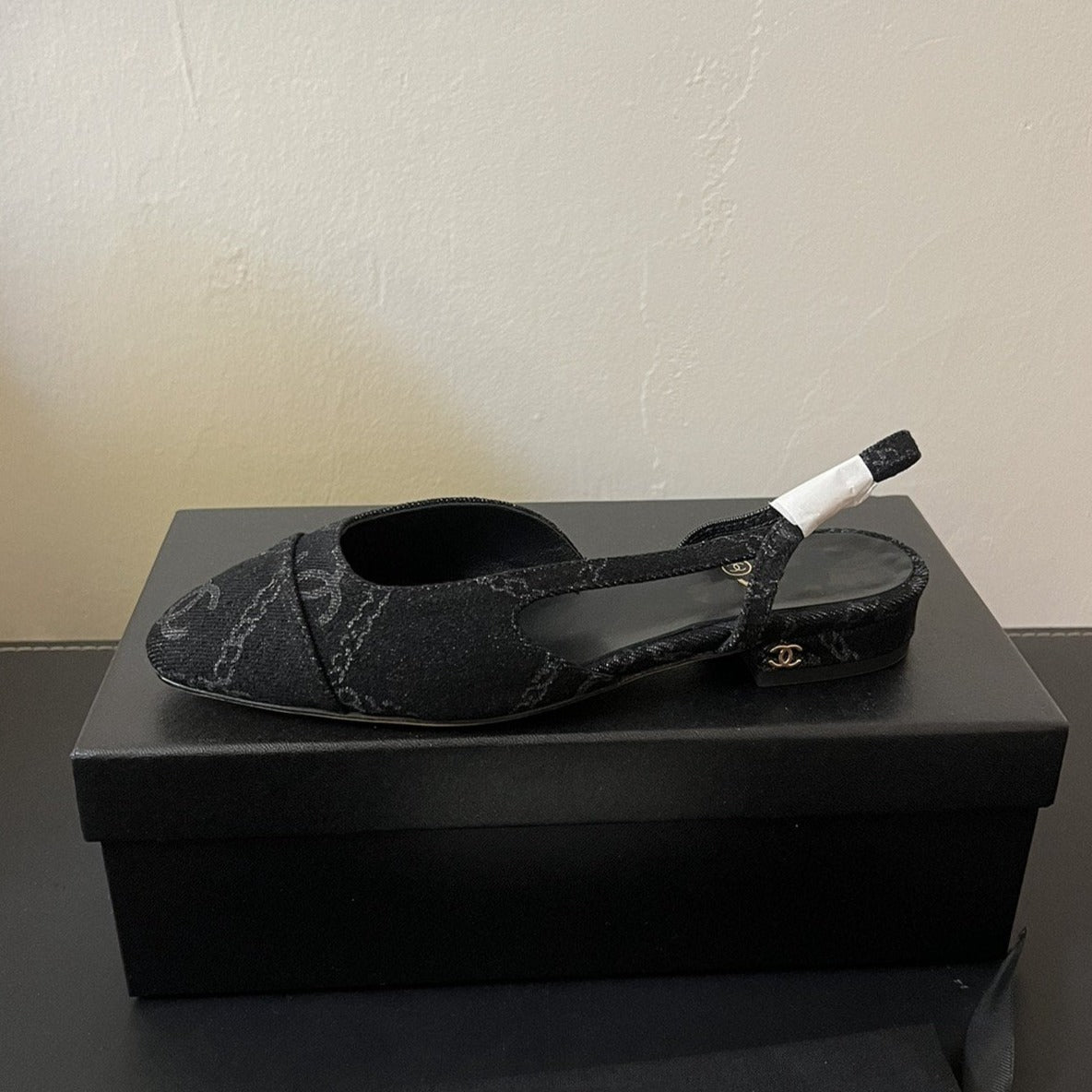 zCHANE.L Slingbacks Black Denim
