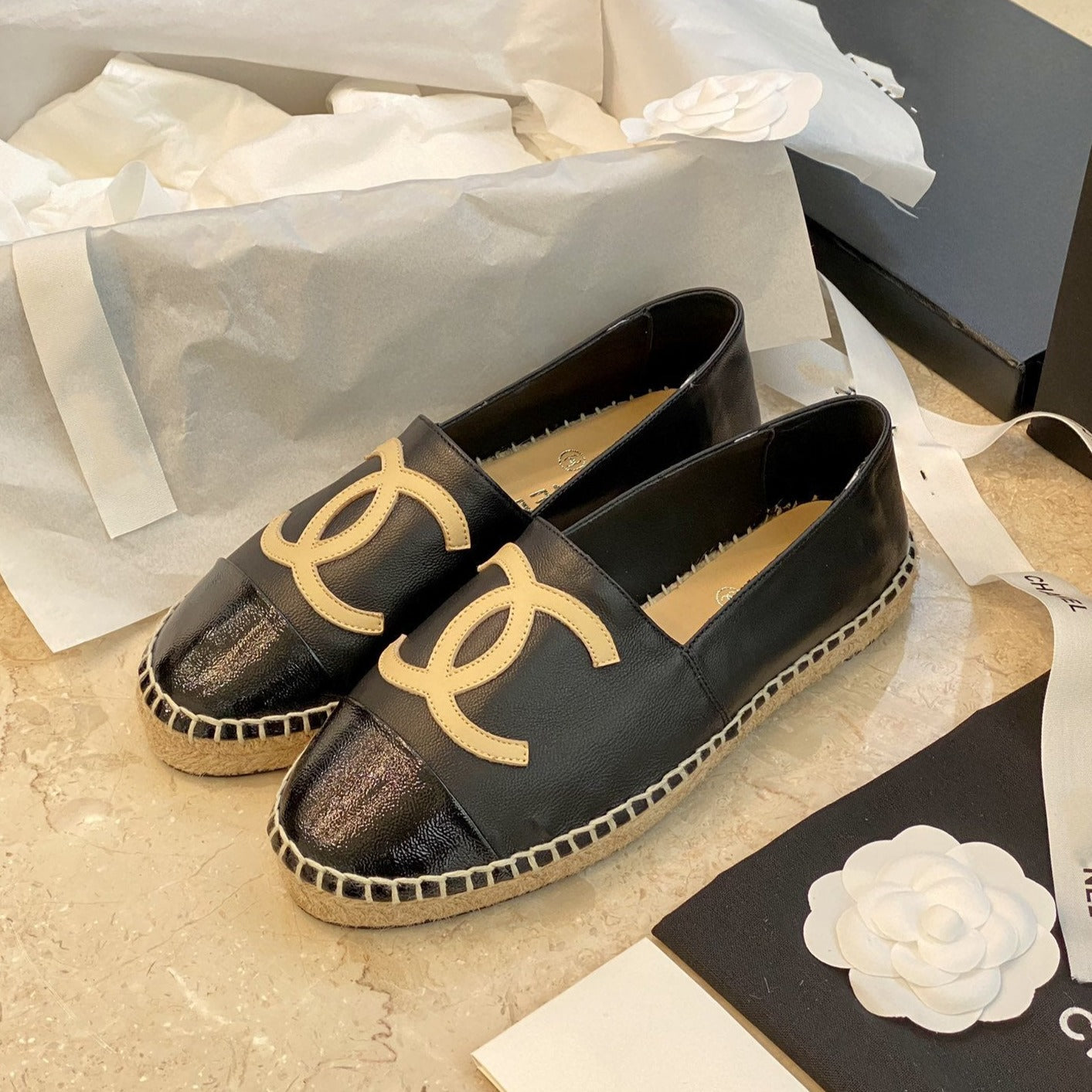 zCHANE.L Espadrilles Black Lambskin