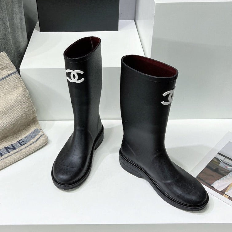 zCHANE.L Cc High Black Rain Boot