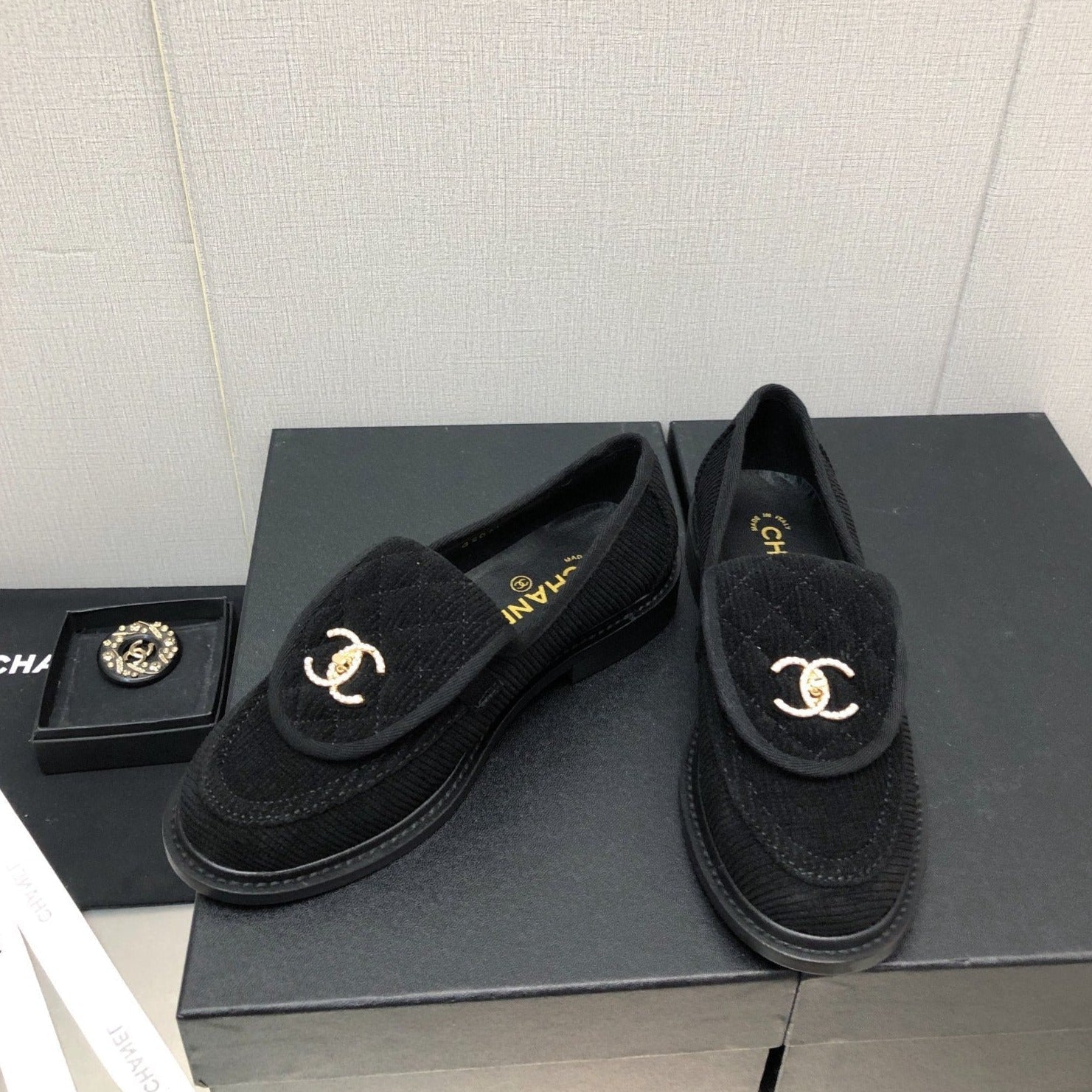 zCHANE.L Moccasins Black Denim 40Mm