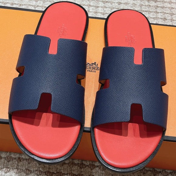 zHERME.S Izmir Sandals Red Blue Lambskin 294947