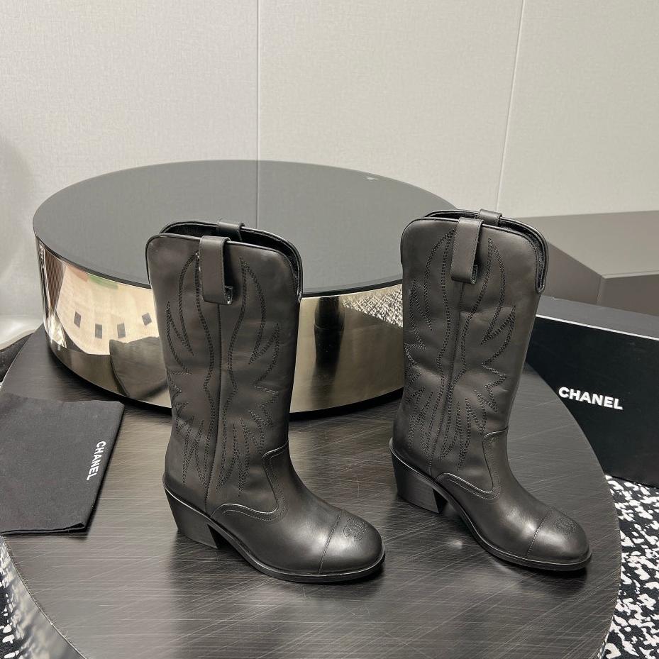 zCHANE.L Cc High Boot 5.5Cm Black Calfskin