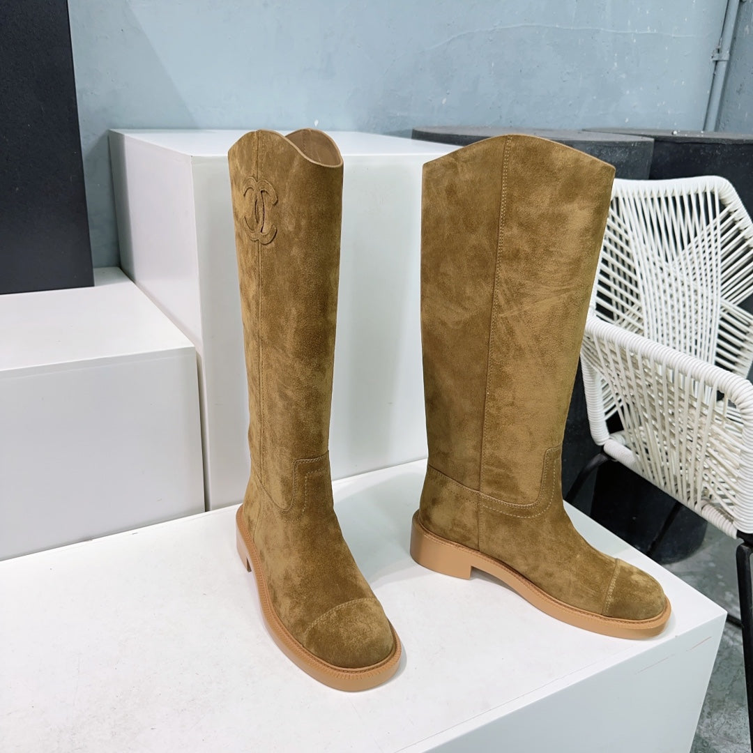 zCHANE.L Cc 24Ss Long Boot Brown Suede