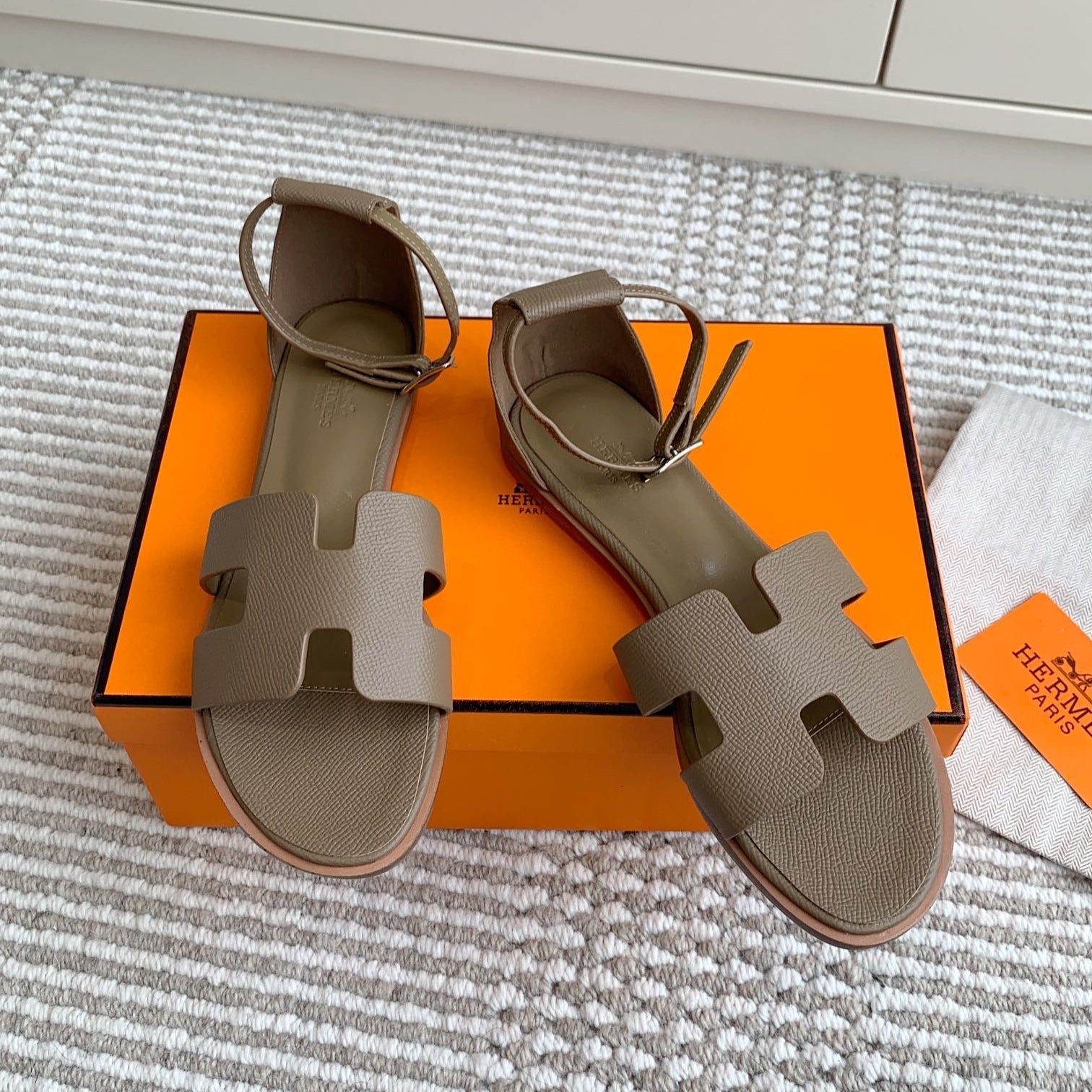 zHERME.S 25 Santorini Etoupe Epsom Leather Calfskin