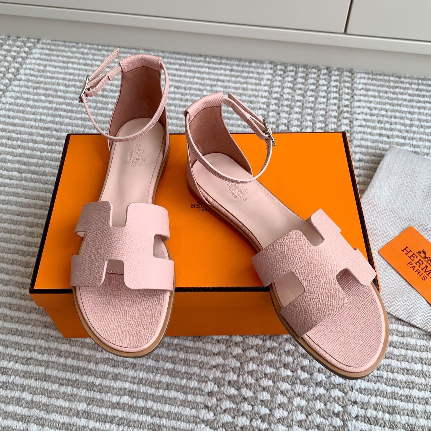 zHERME.S 25 Santorini Pink Epsom Leather Calfskin