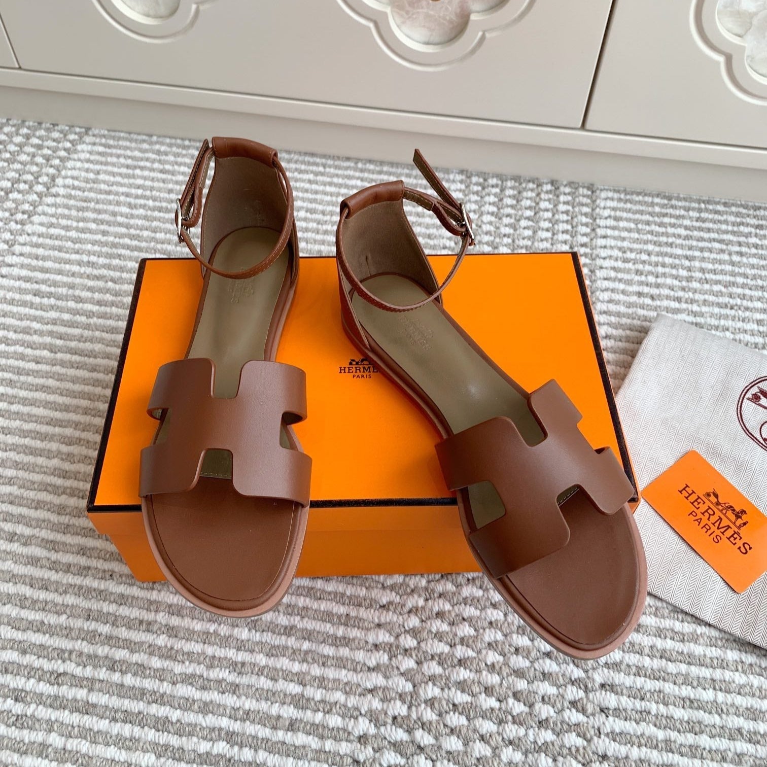 zHERME.S 25 Santorini Gold Etoupe Calfskin