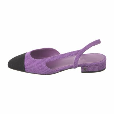 zCHANE.L Slingbacks Purple Black Lambskin Tweed