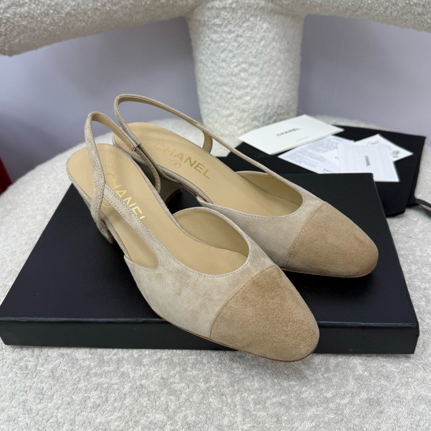 zCHANE.L Cc 25A Slingback Dark Beige Suede