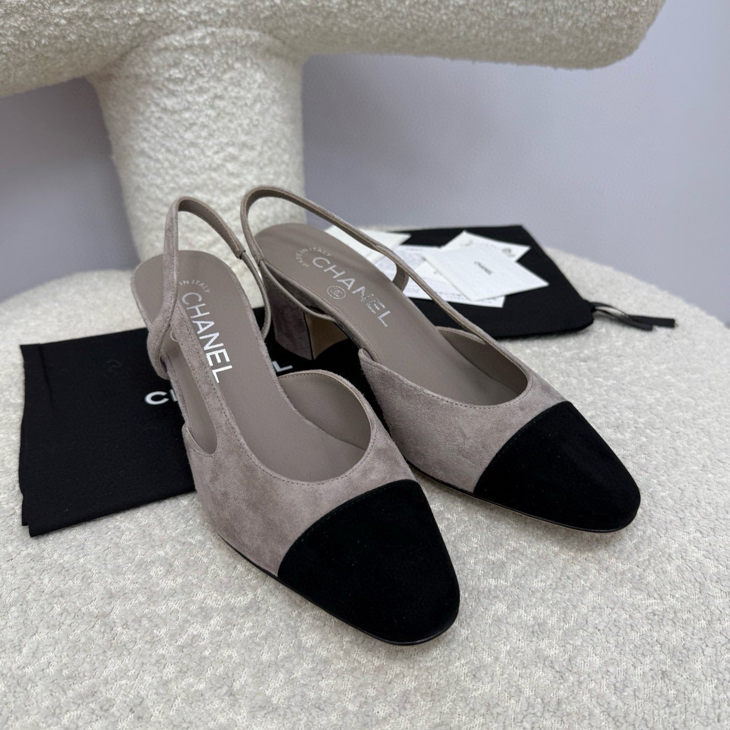 zCHANE.L Cc 25A Slingback Grey Black Suede