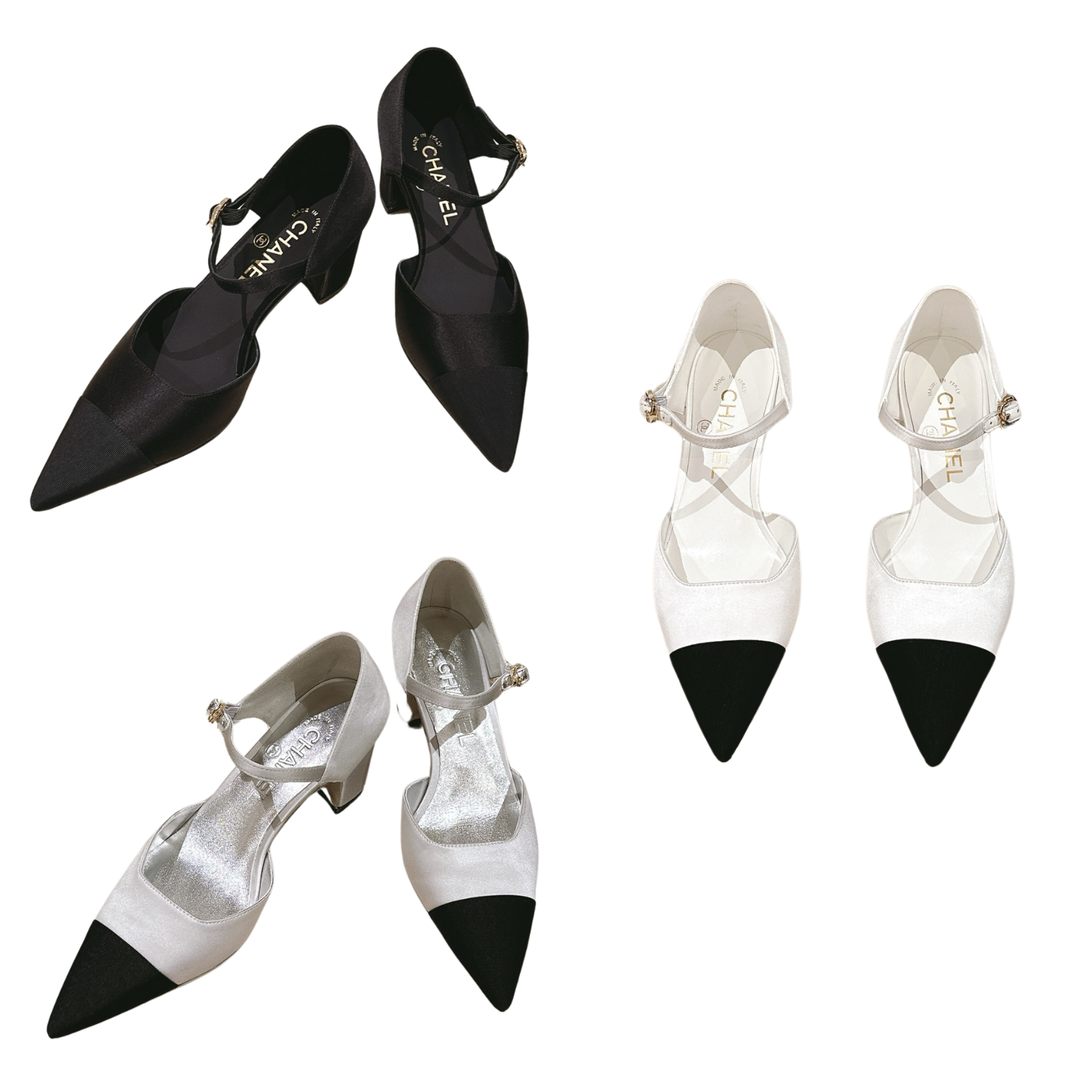 zCHANE.L Cc 25 Mary Jane Heels Silk And Sheepskin 267845