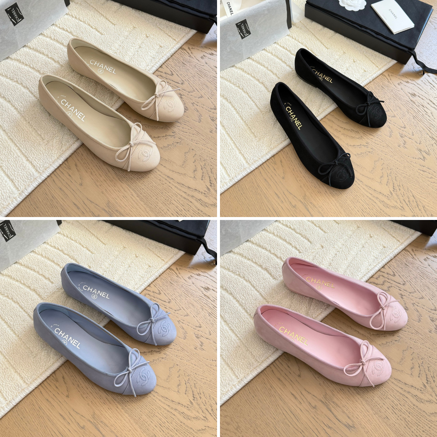 zCHANE.L 25C Ballet Flat Suede Calfskin