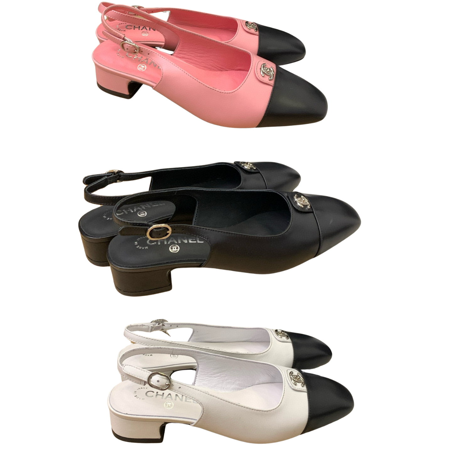 zCHANE.L Cc 25K Slingback Flat Calfskin