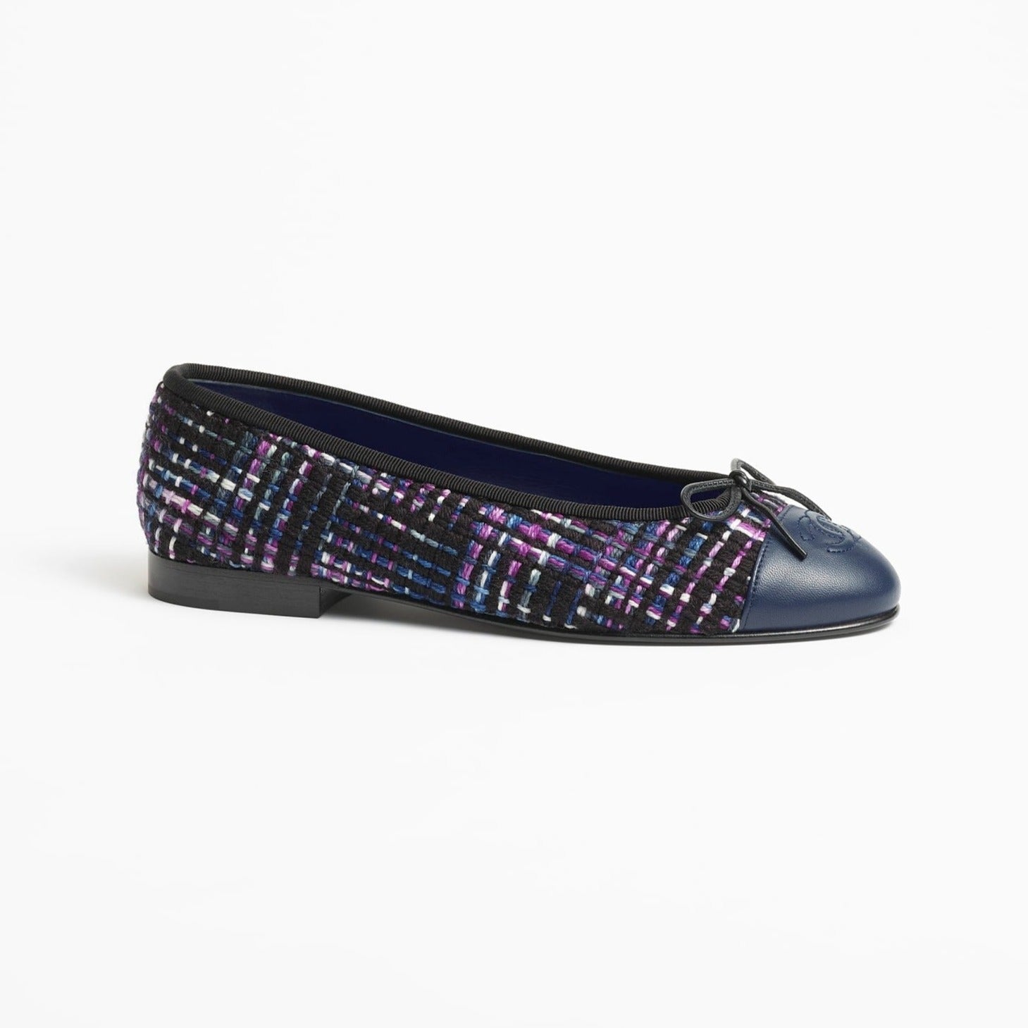 zCHANE.L Ballet Flats Black Purple Blue Tweed
