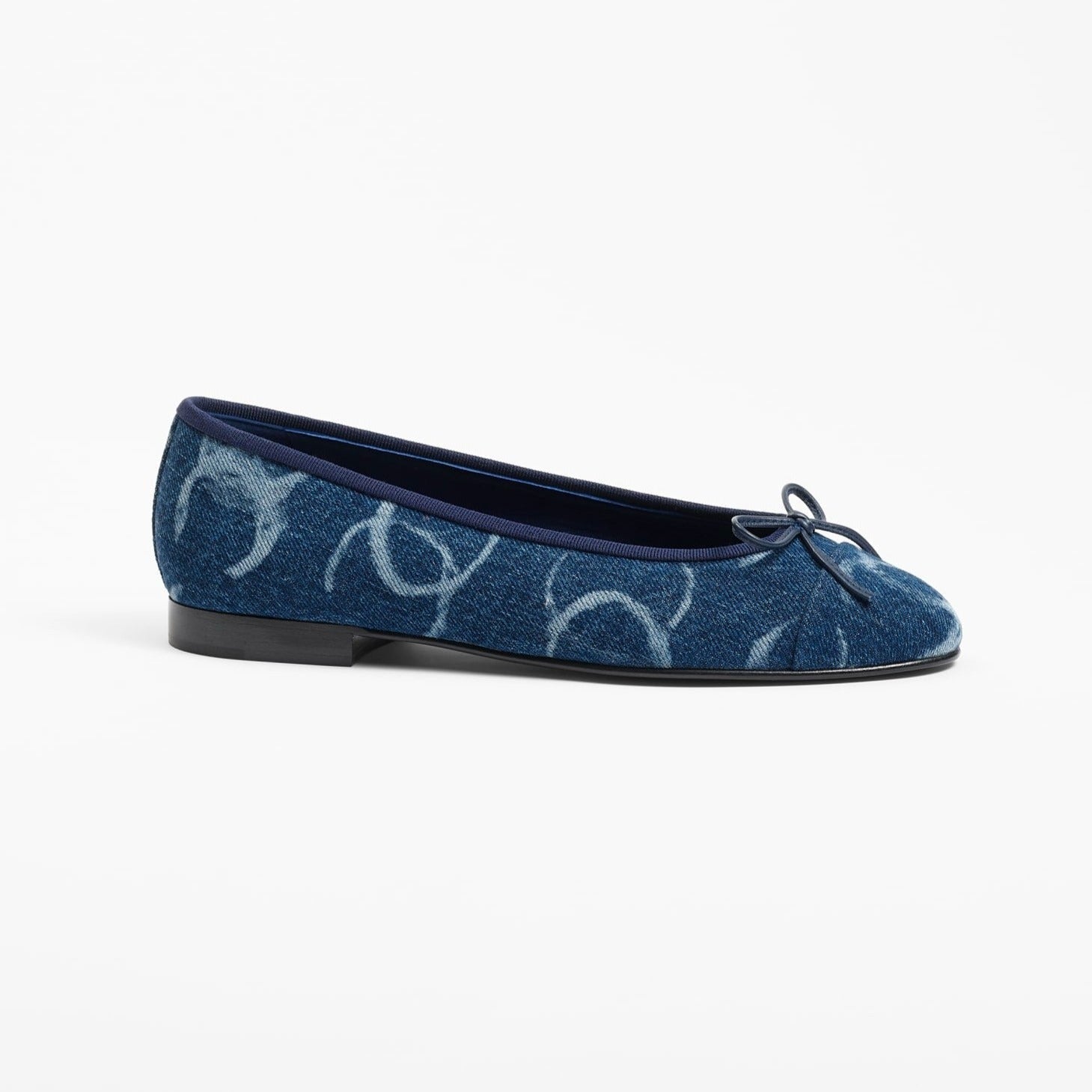 zCHANE.L Ballet Flats Dark Blue White Denim