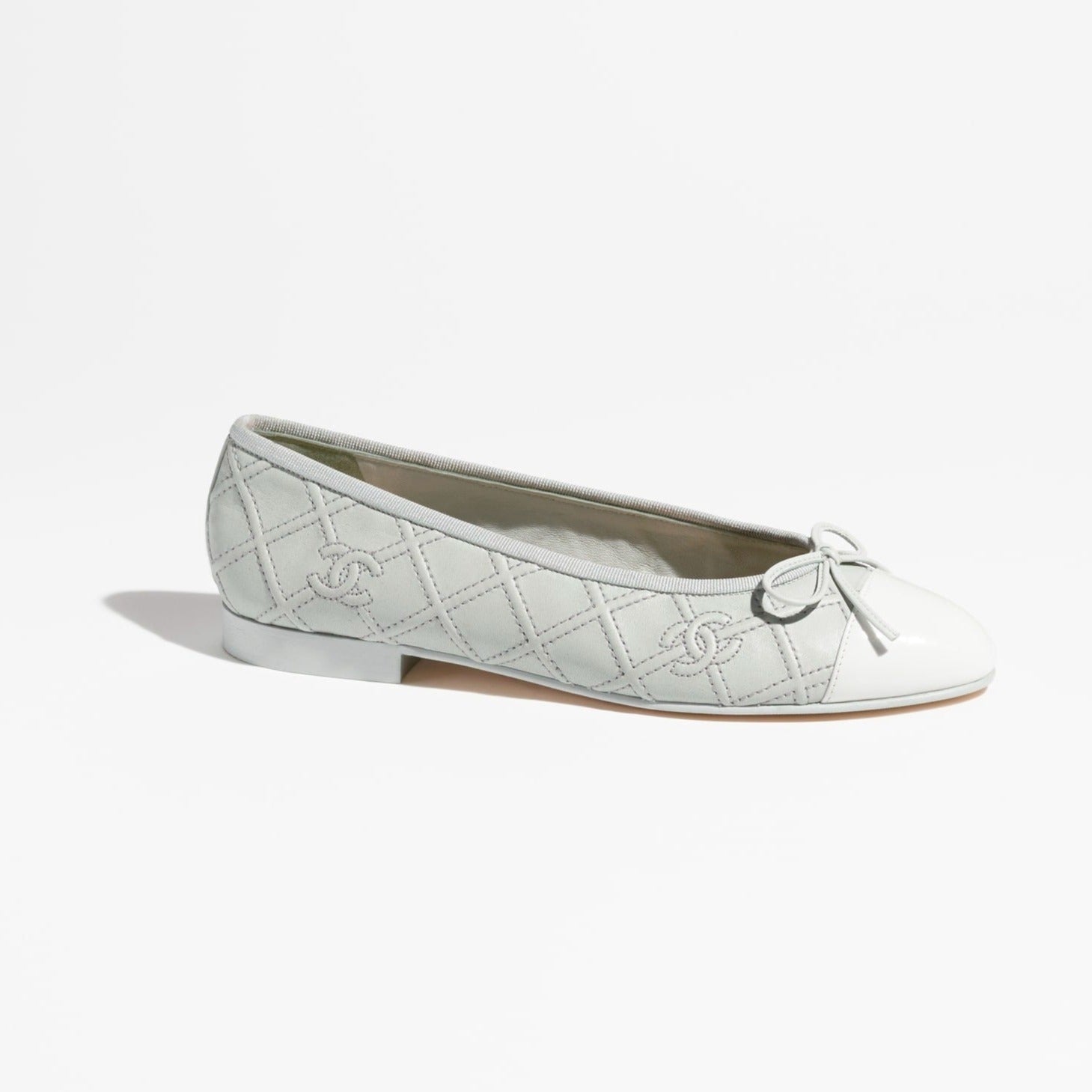 zCHANE.L Ballet Flats Light Blue White Lambskin
