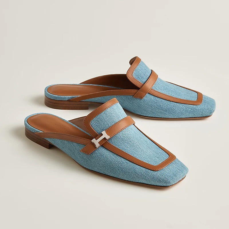 zHERME.S Groupie Mule Bleu Clair