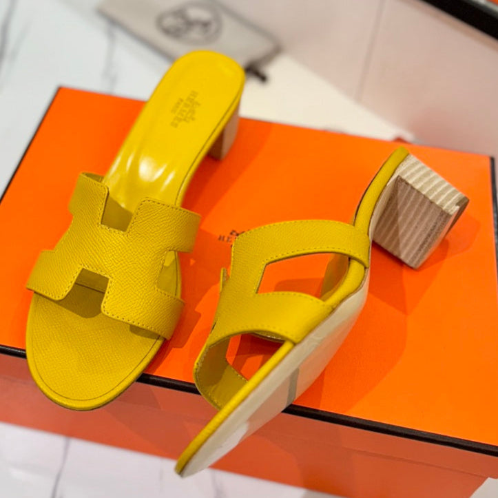 zHERME.S Oasis Sandals Yellow Cowhide 294844
