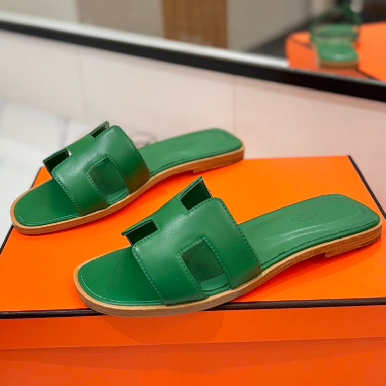 zHERME.S Oran Sandal Green Cowhide 294849