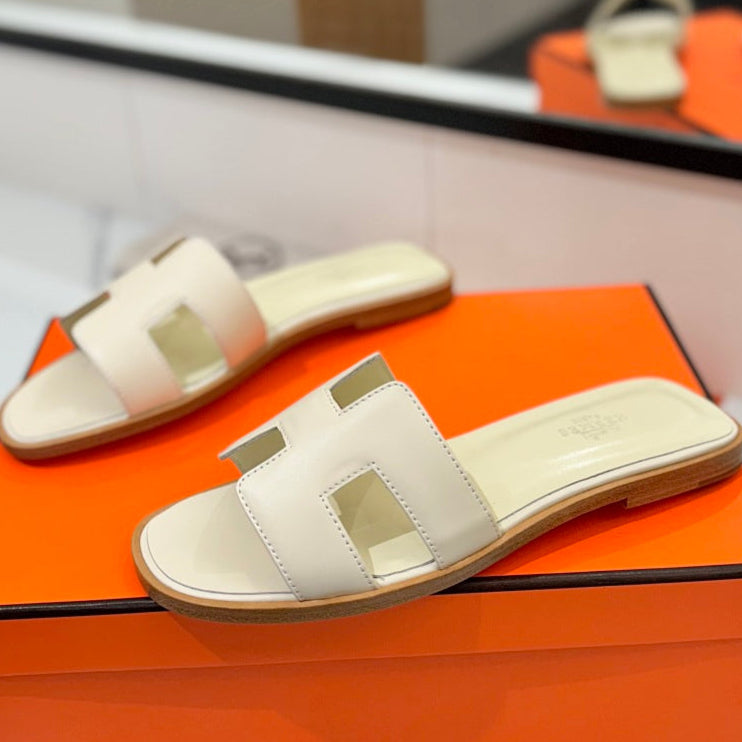 zHERME.S Oran Sandal Pearl Ivory Cowhide 294853