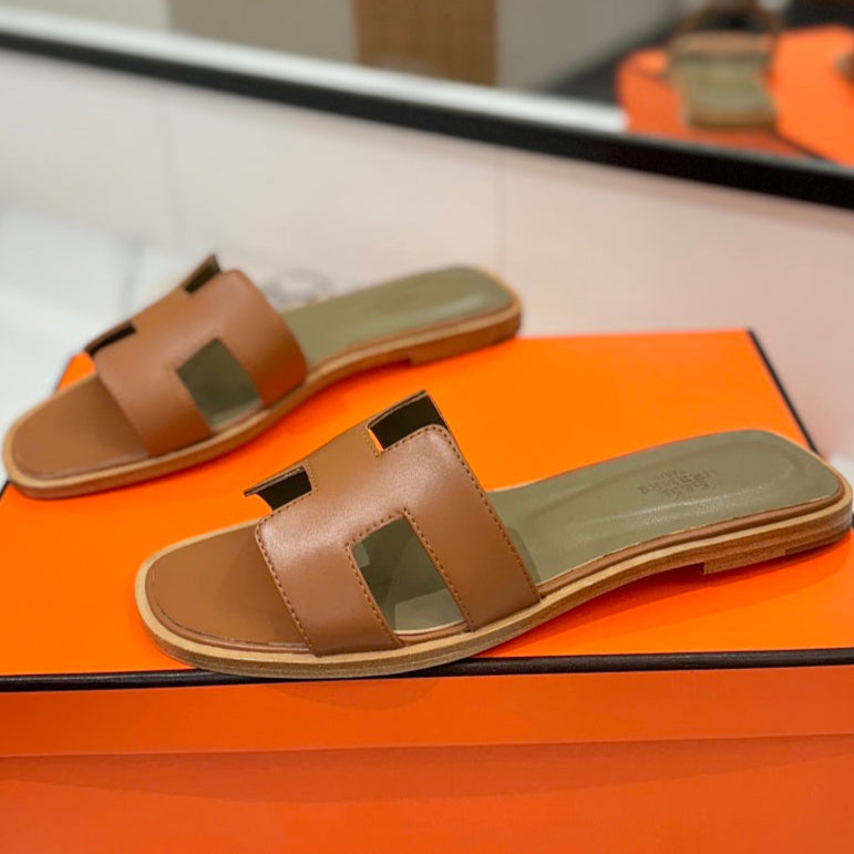 zHERME.S Oran Sandal Brown Cowhide 294855
