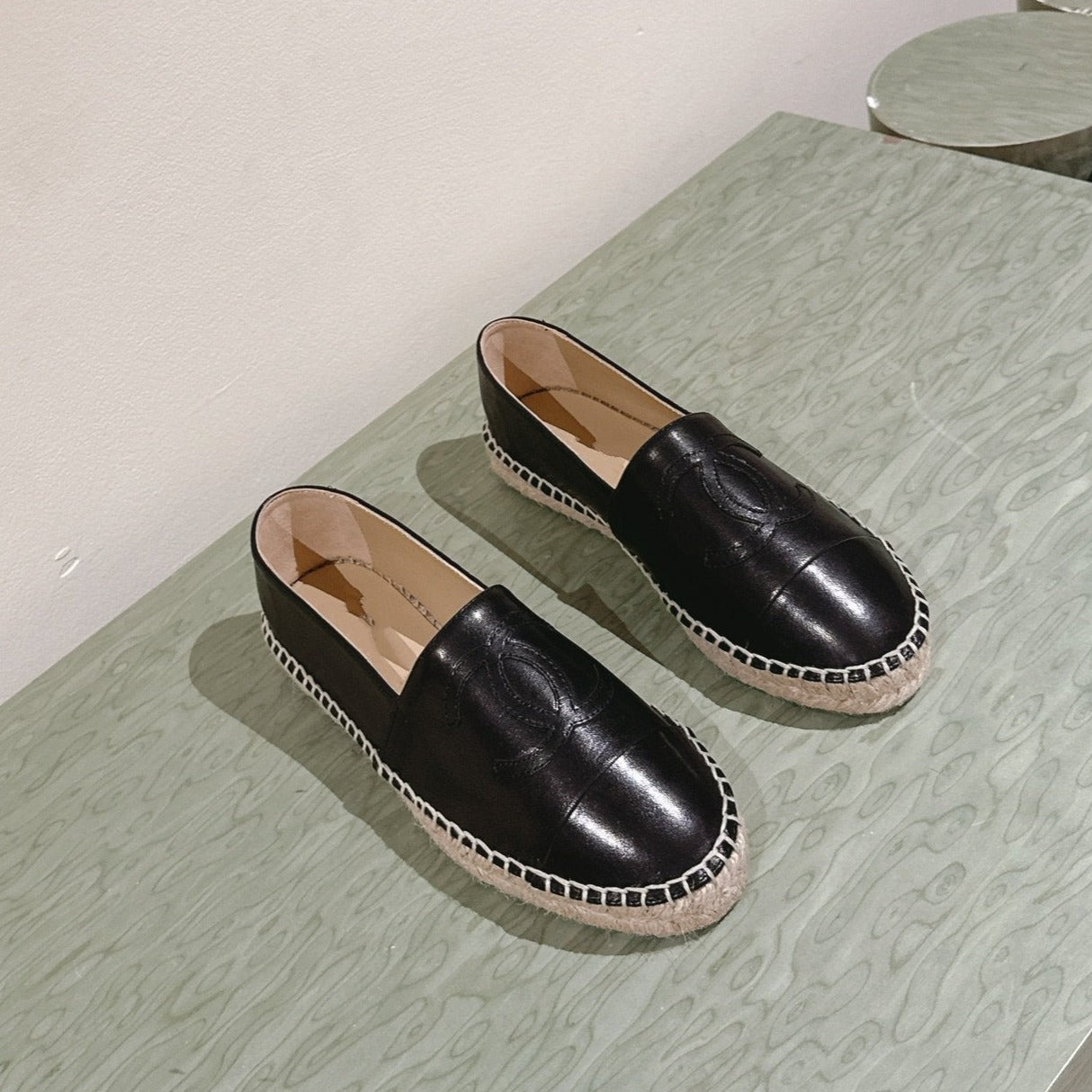 zCHANE.L Espadrilles All Black Calfskin