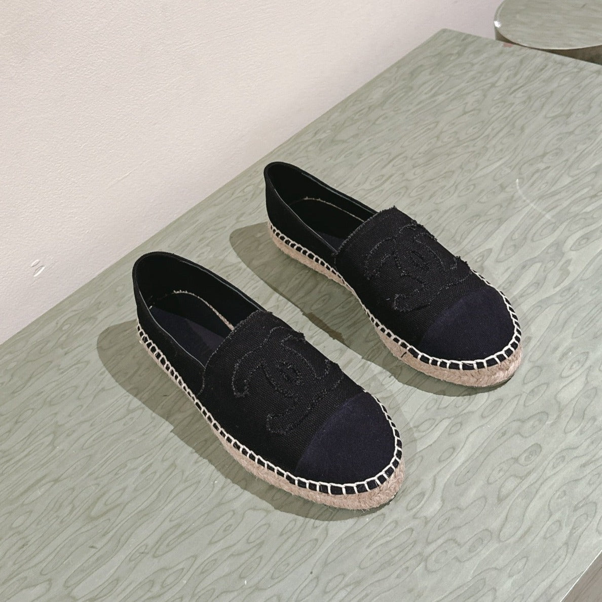 zCHANE.L Espadrilles Black Canvas