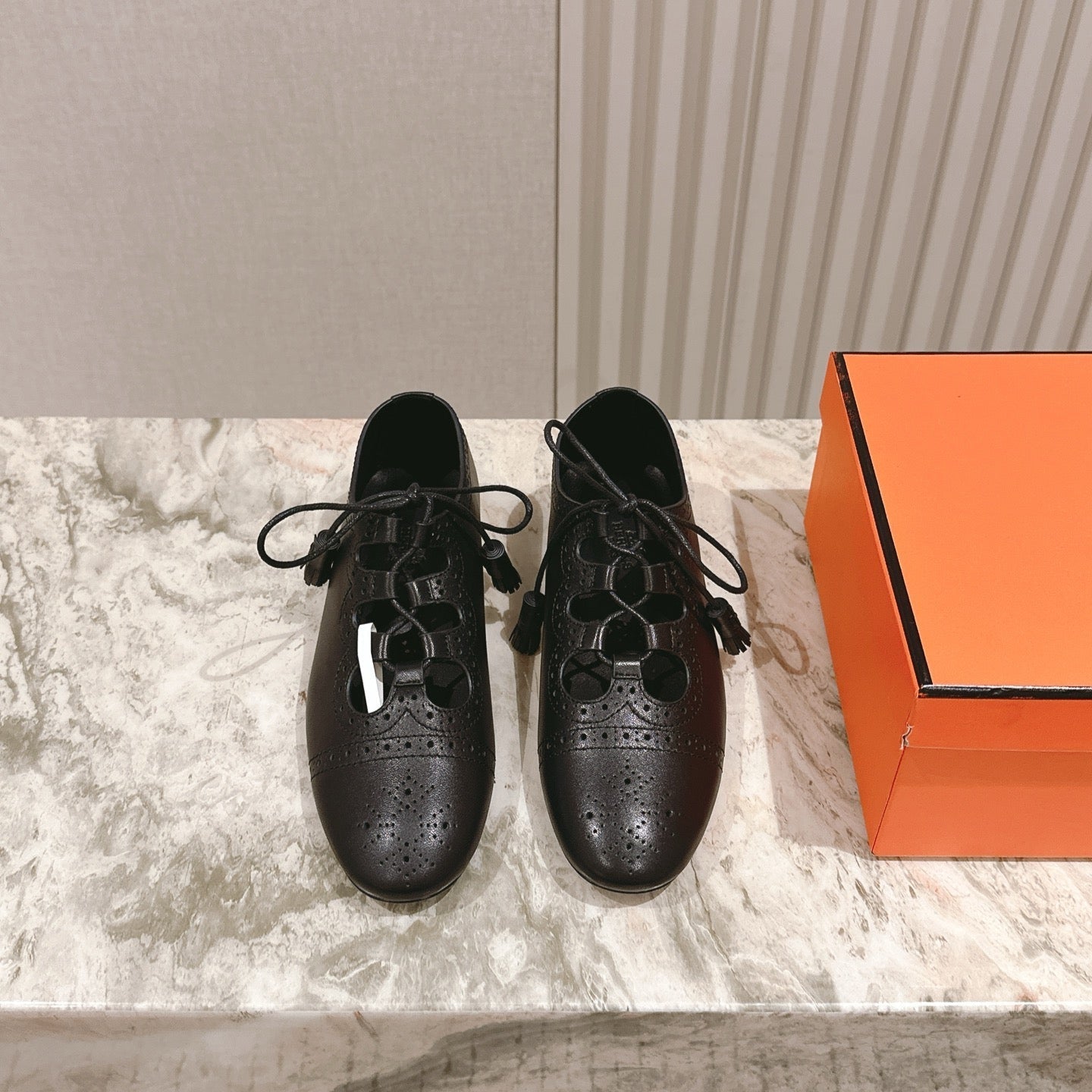 zHERME.S 25 Marry Jane Black Lambskin 346242