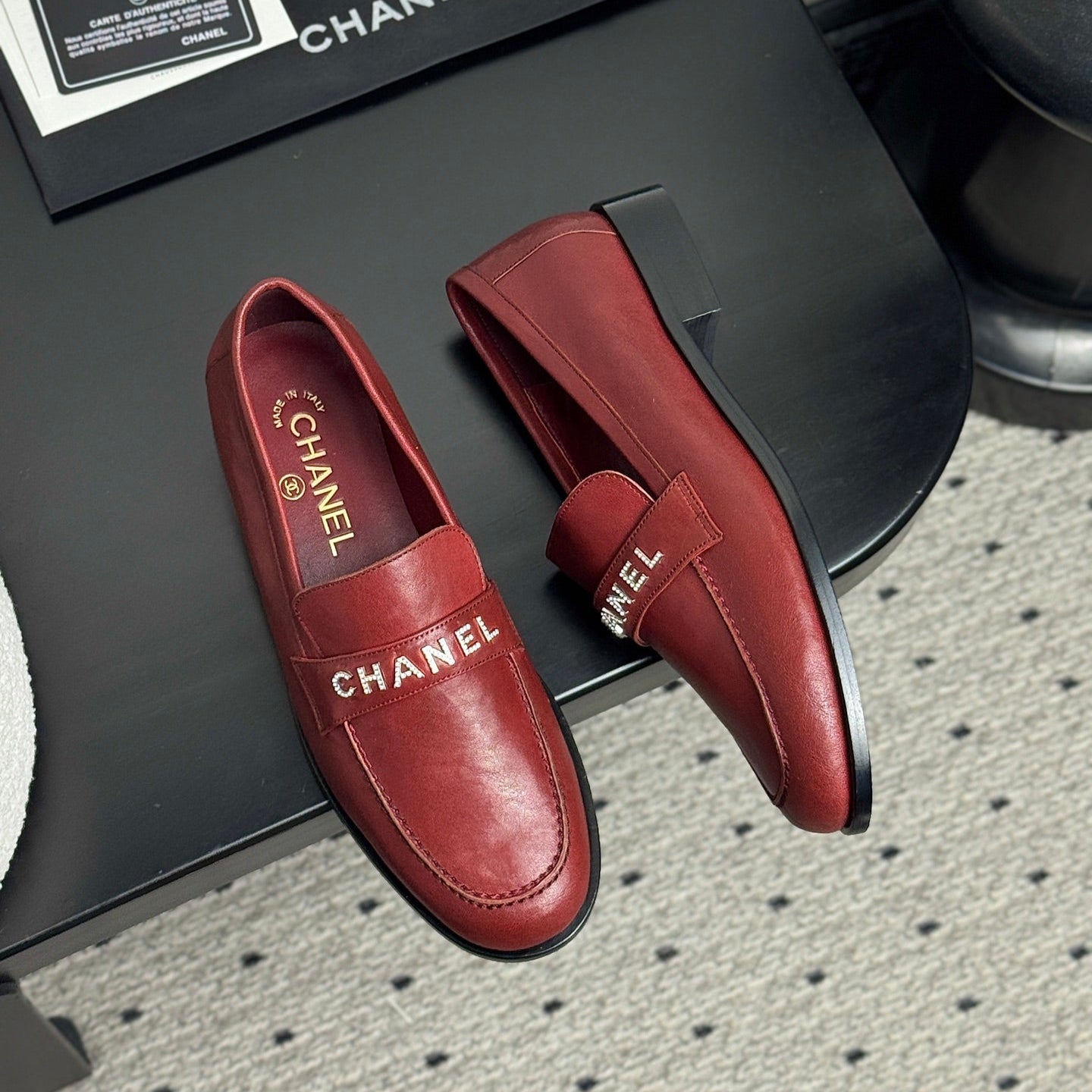 zCHANE.L 25 Loafers Dark Red Cowhide 329802