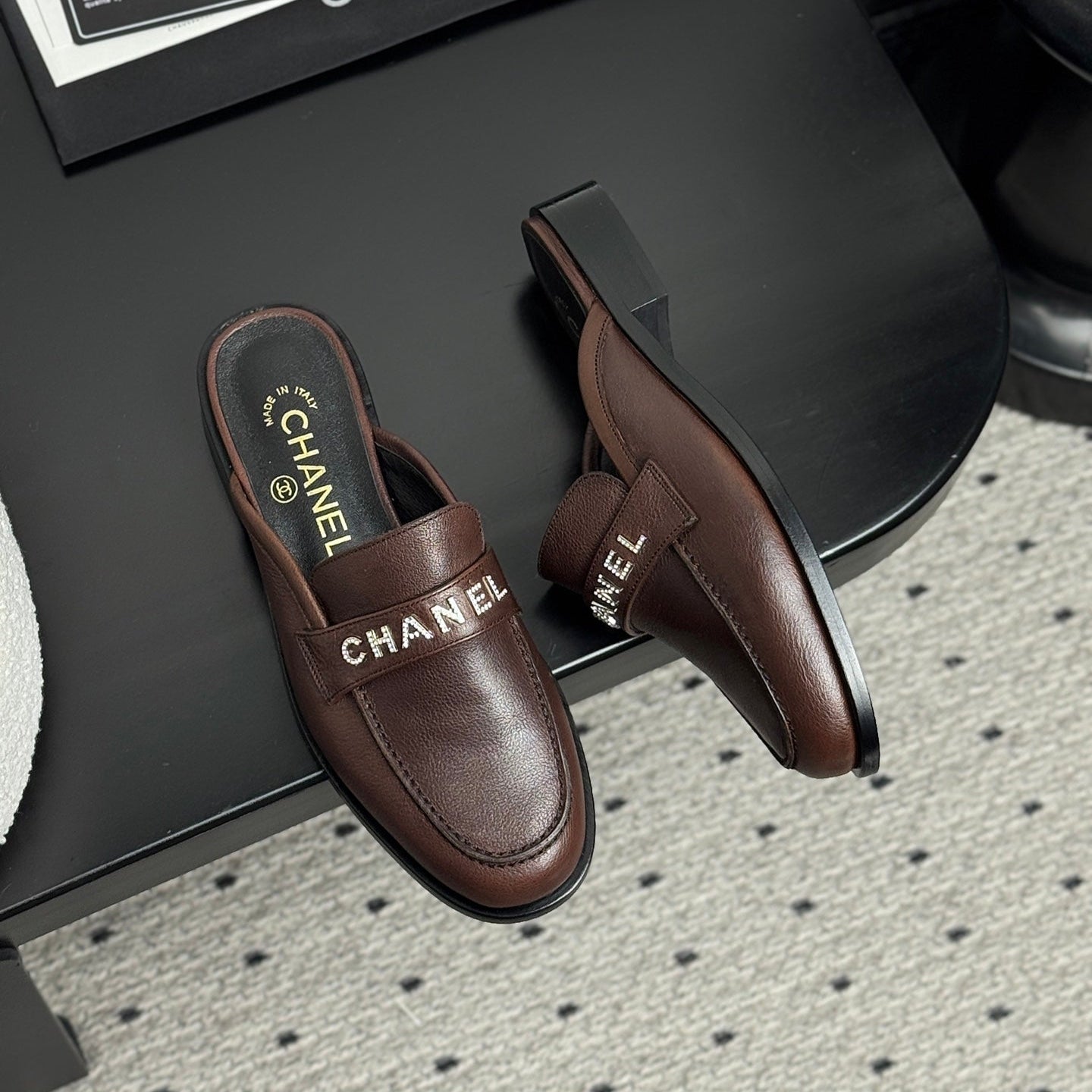 zCHANE.L 25 Mules Dark Brown Cowhide 329805