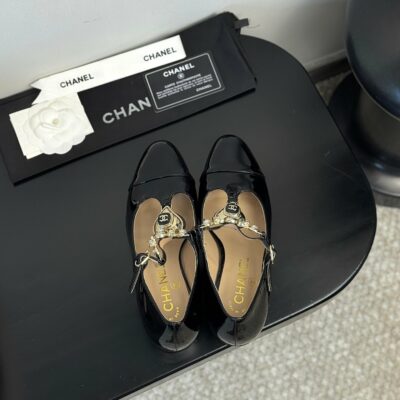 zCHANE.L Cc 25 Marry Jane Black Glossy Lambskin 329764