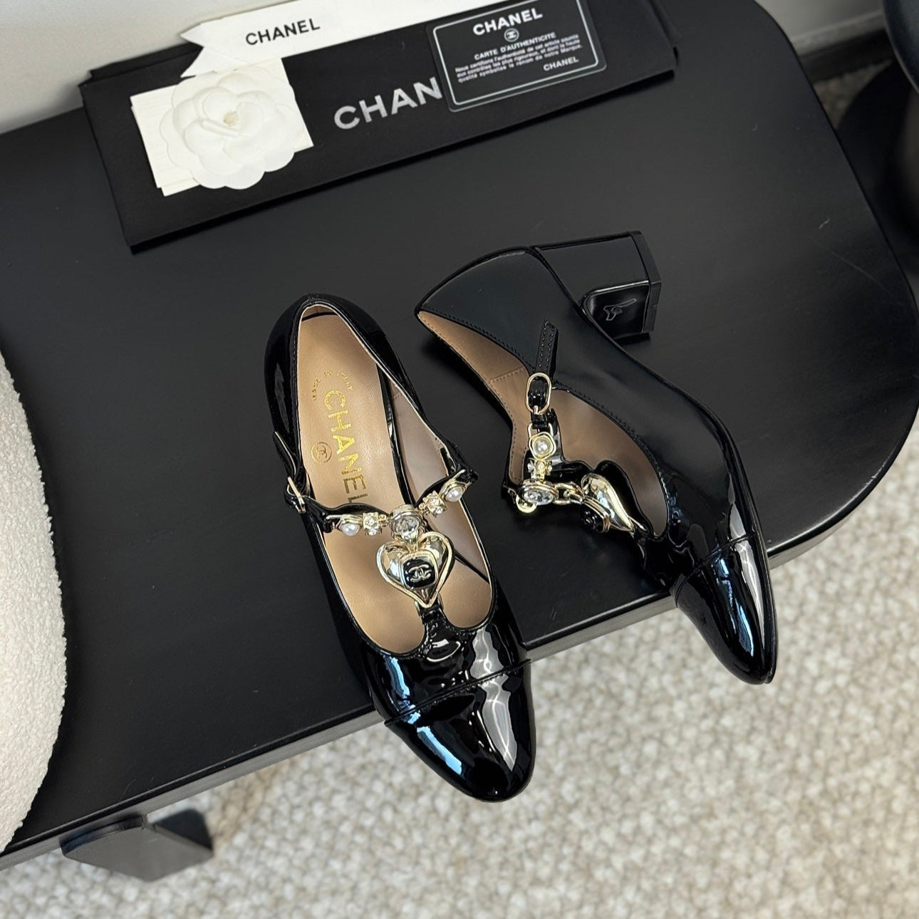 zCHANE.L Cc 25 Marry Jane Black Lambskin 329763