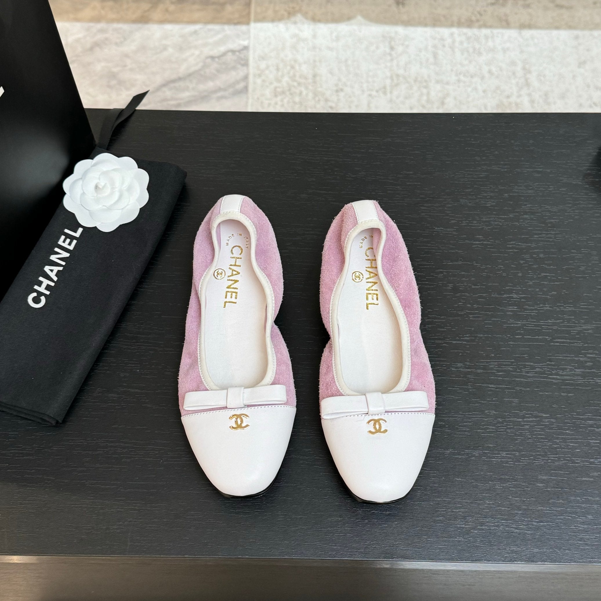 zCHANE.L Ballet Flats Pink Cowhide 313473