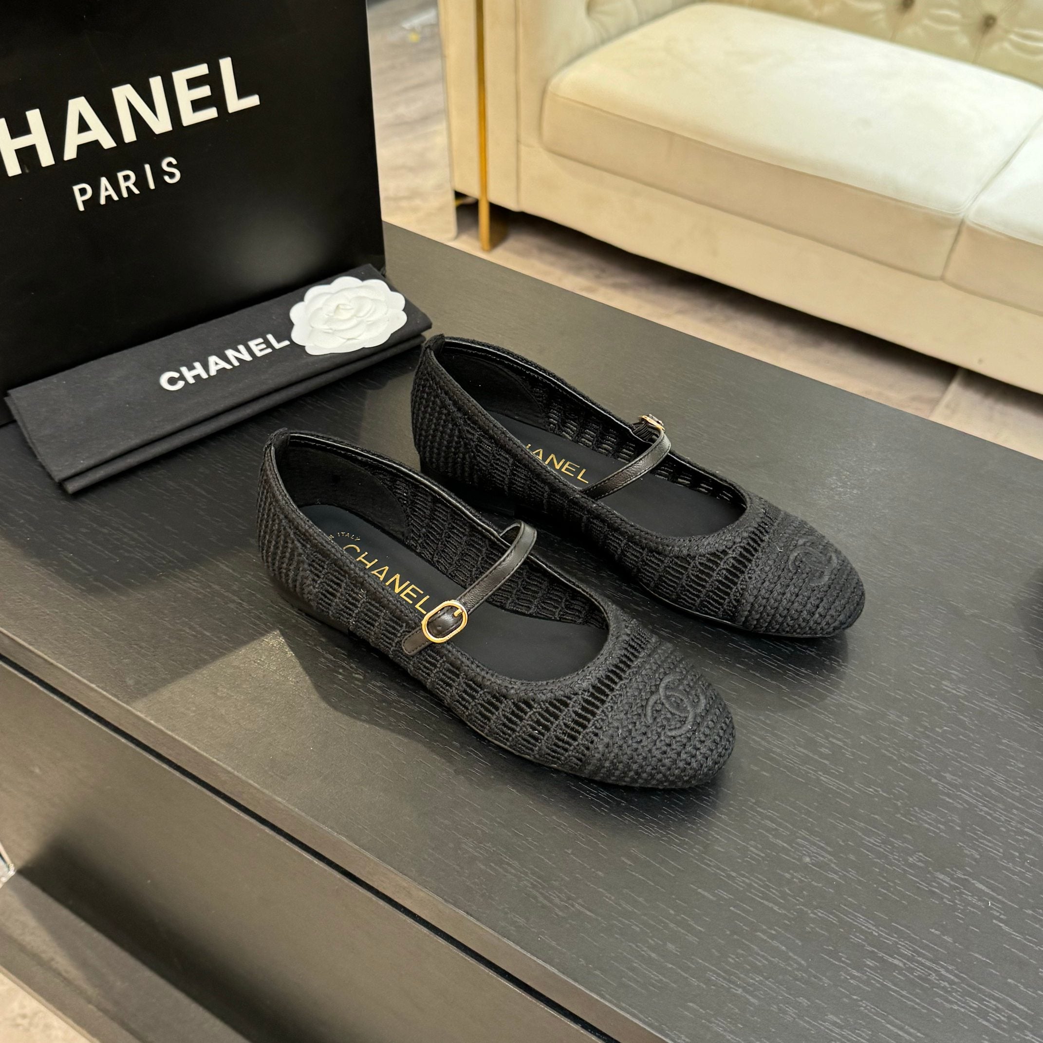zCHANE.L 25P Mary Jane 15Mm Black Raffia 373781
