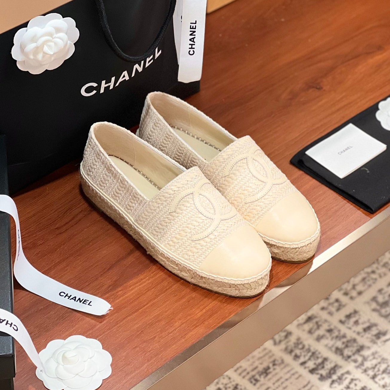 zCHANE.L Espadrilles Beige Woolen Cloth Beige Lambskin