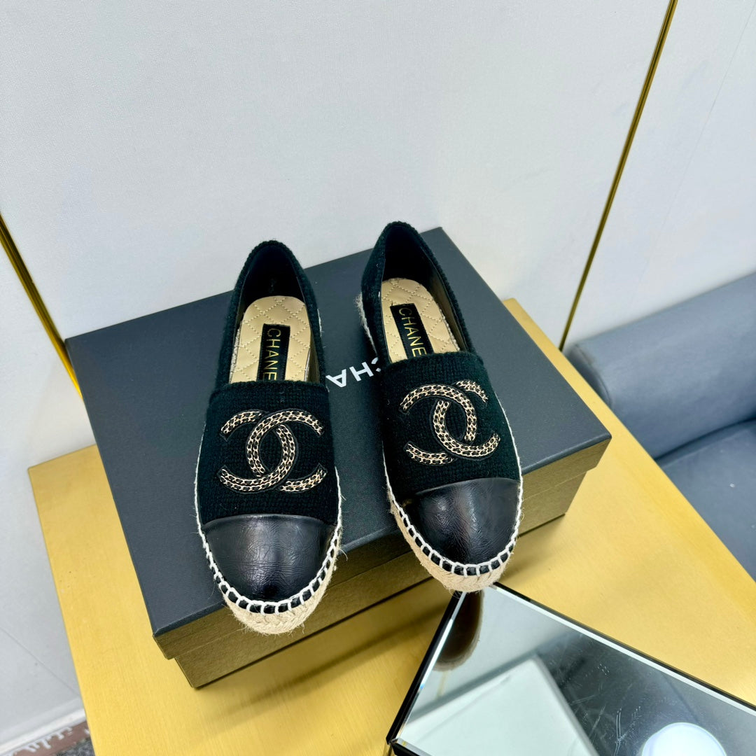 zCHANE.L 25S Loafers Black Wool Leather 297815
