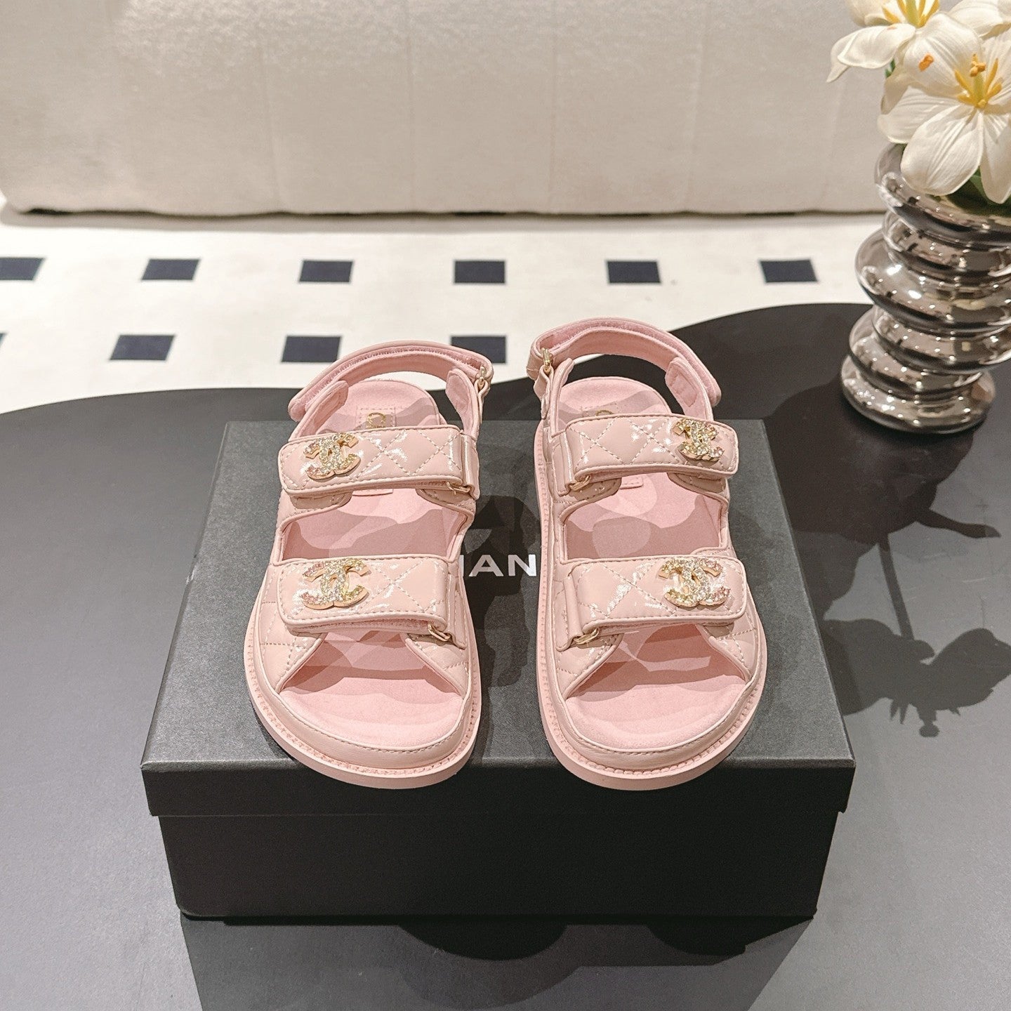 zCHANE.L 25p dad sandal pink leather 237561