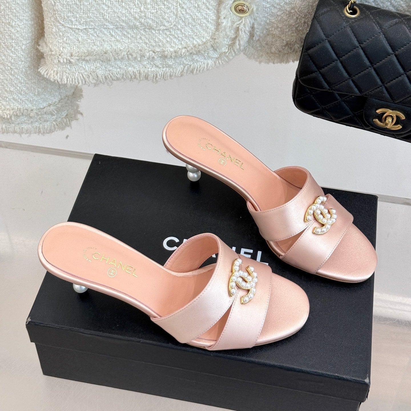 zCHANE.L 25 Mules Pink Silk Lambskin 308776
