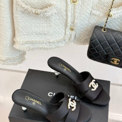 zCHANE.L 25 Mules Black Silk Lambskin 308777