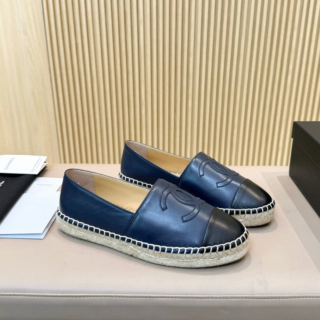 zCHANE.L Espadrilles Dark Blue Black Caflskin