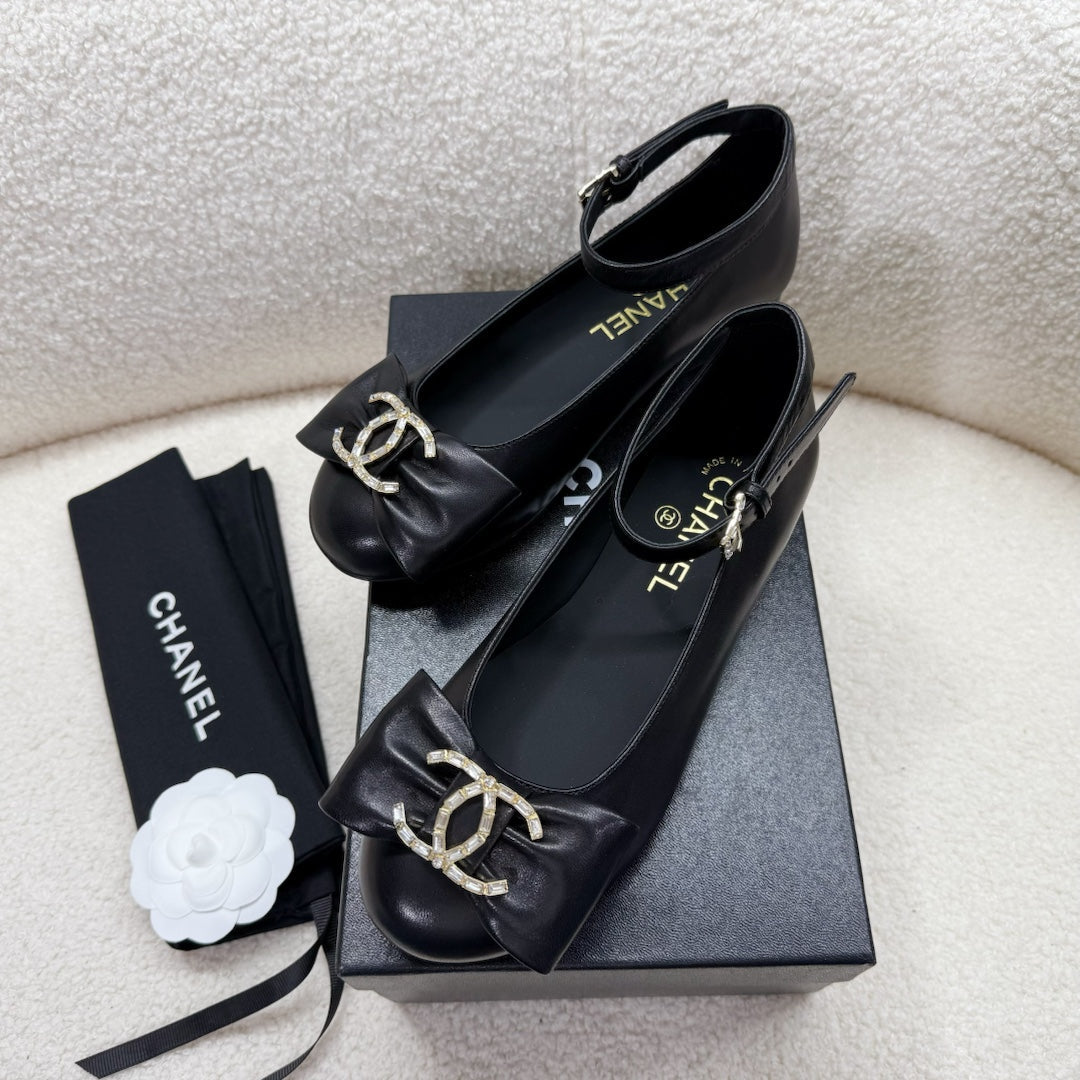 zCHANE.L Mary Jane Shoes In Black Lambskin