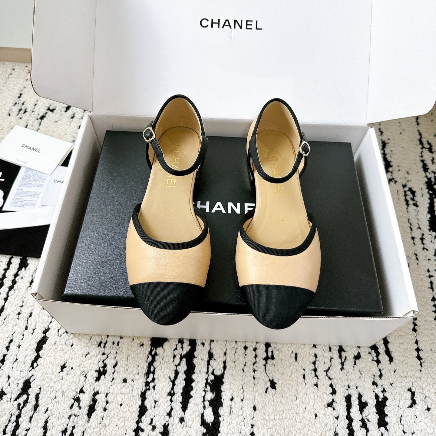 zCHANE.L 25 Marry Jane Beige Imported Cowhide 300175
