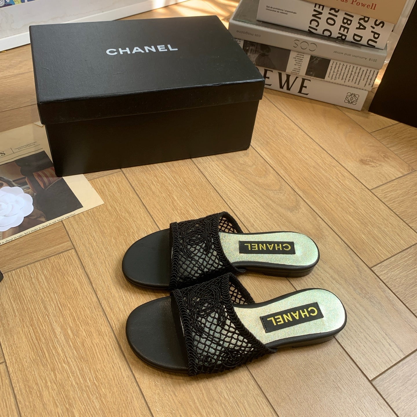 zCHANE.L 25 Slippers Black Special Woven 307027