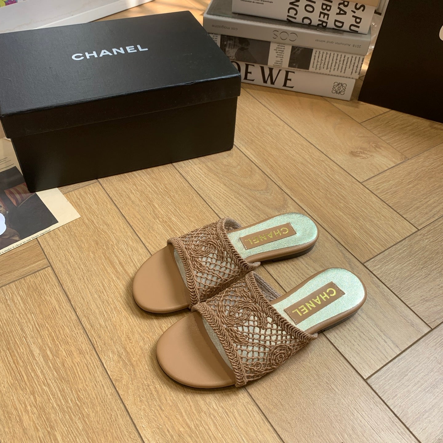 zCHANE.L 25 Slippers Brown Special Woven 307029