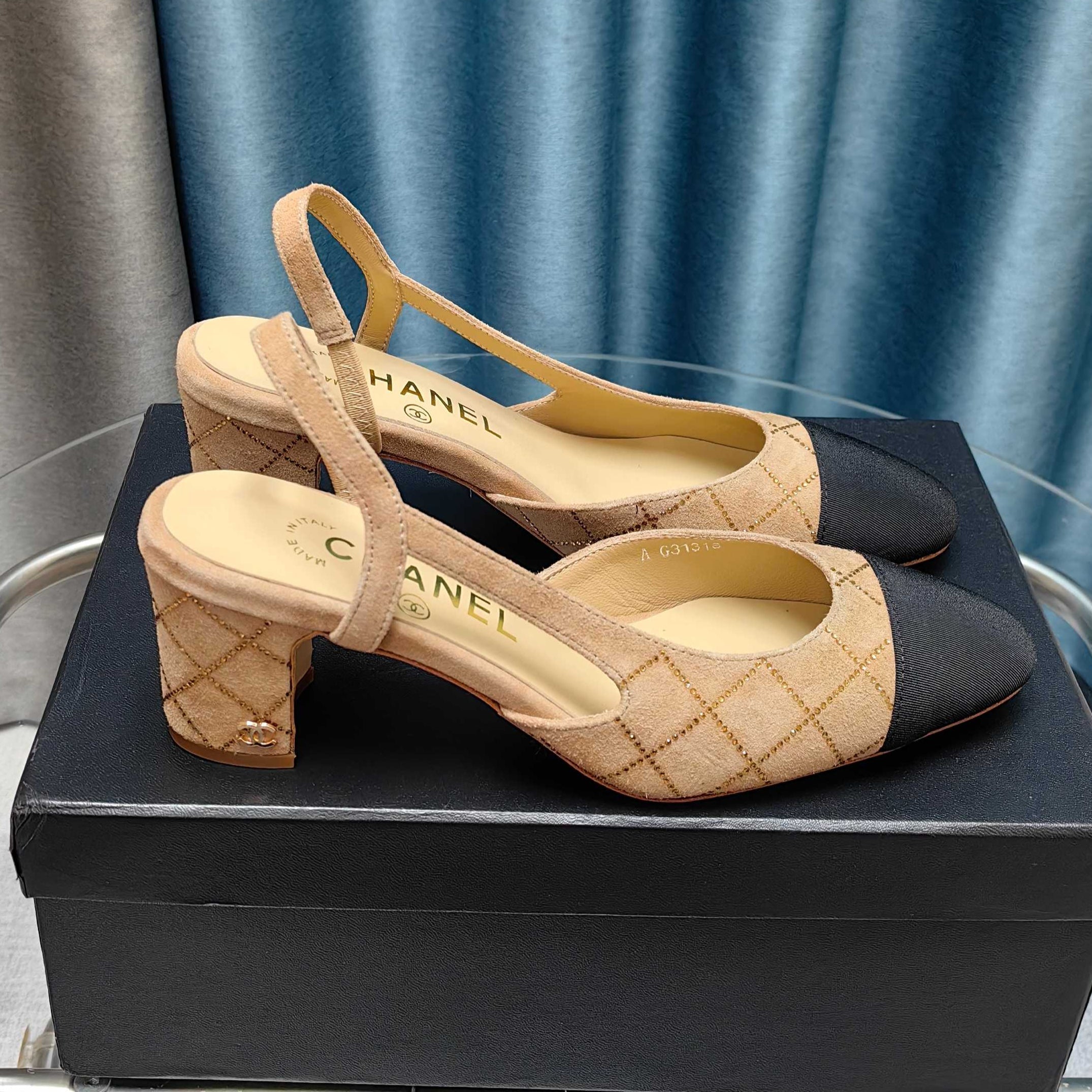 zCHANE.L Cc 25 Slingback 6.5Cm Beige Suede