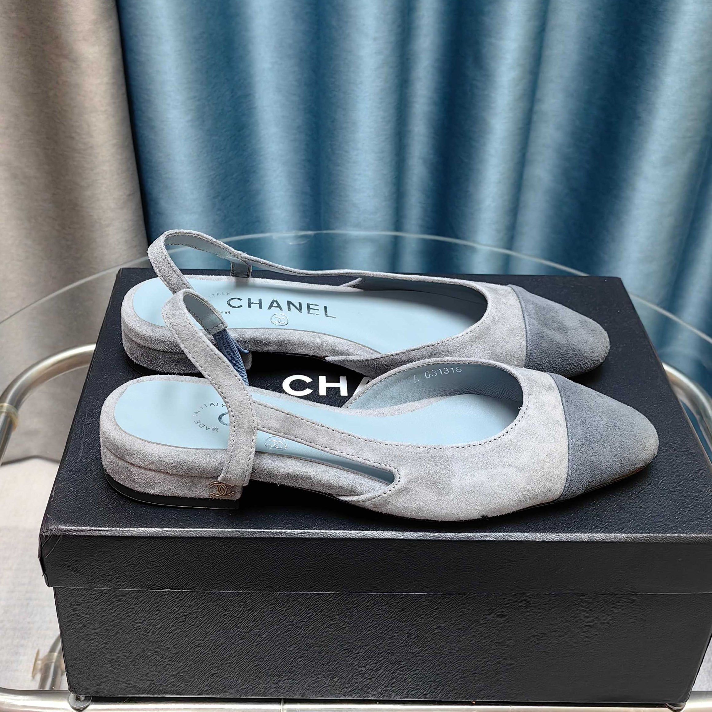 zCHANE.L Cc 25 Slingback Grey Suede
