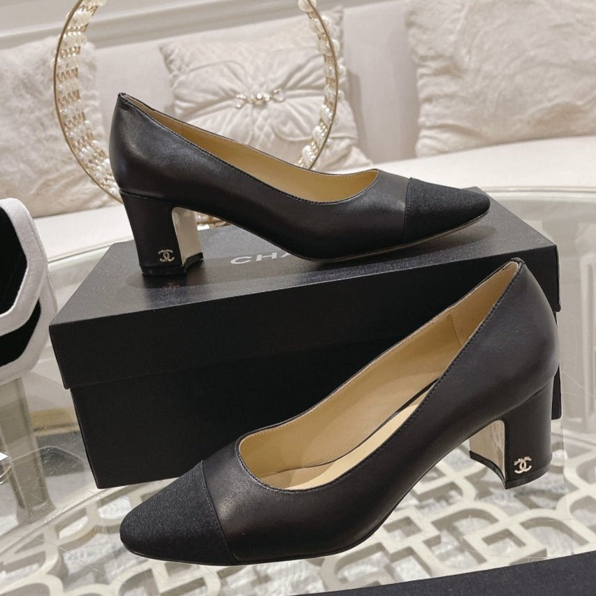 zCHANE.L Cc Pump 6.5 Black Lambskin