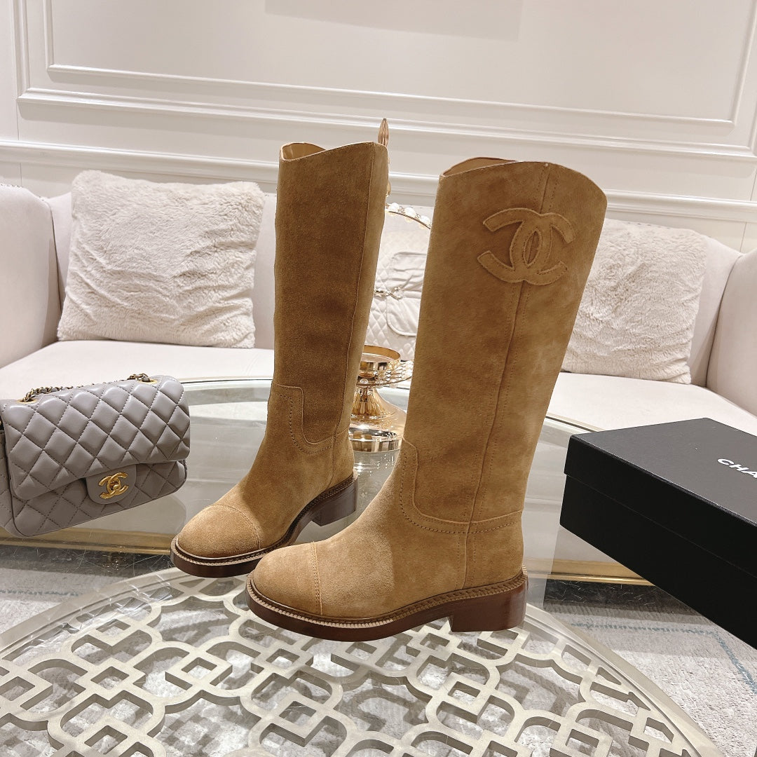zCHANE.L Cc High Boots 40Mm Light Brown Suede